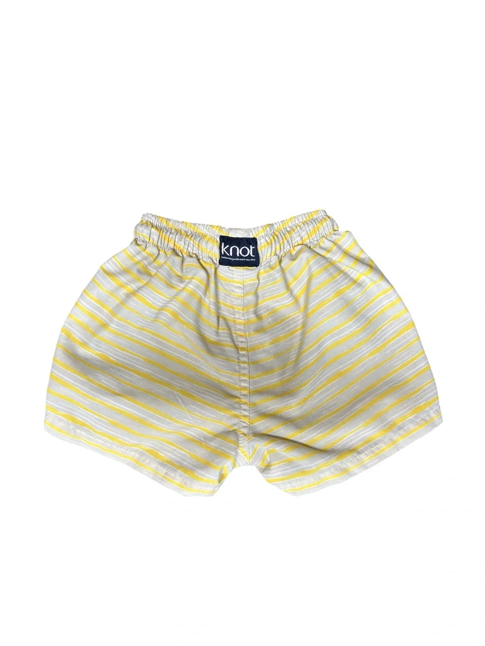 Knot Kids Yellow & Grey & White Striped Swim Trunks 12 months